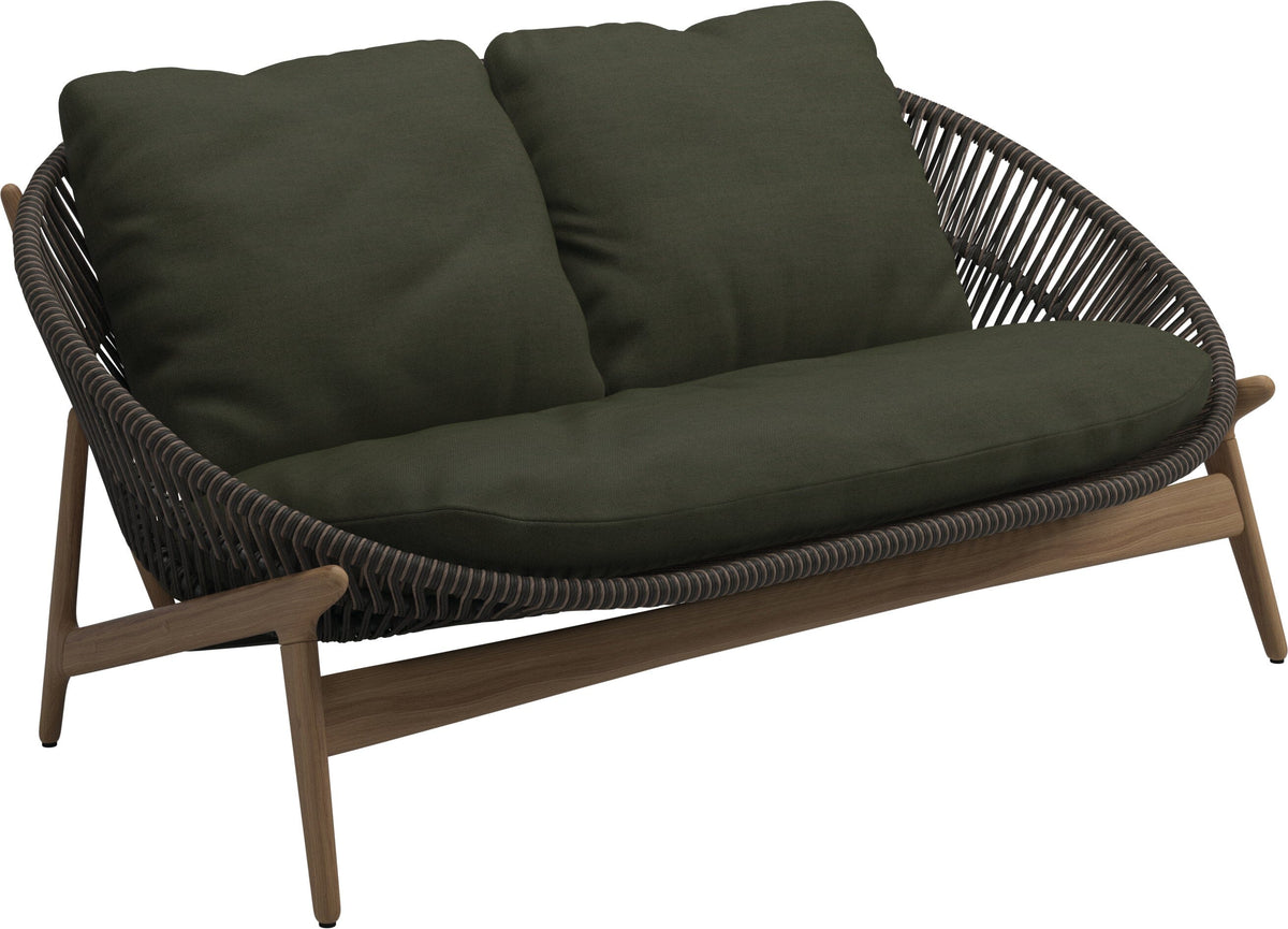 Gloster Bora Canapé 2 places Teck / Wicker Umber Grade B (OP) Fife Olive 0041