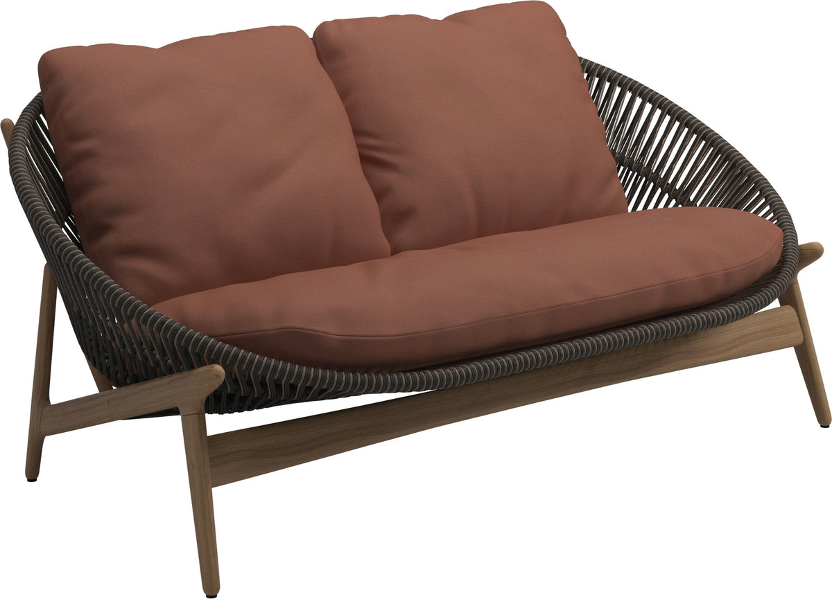 Gloster Bora Canapé 2 places Teck / Wicker Umber Grade B (WR) Blend Clay 0143