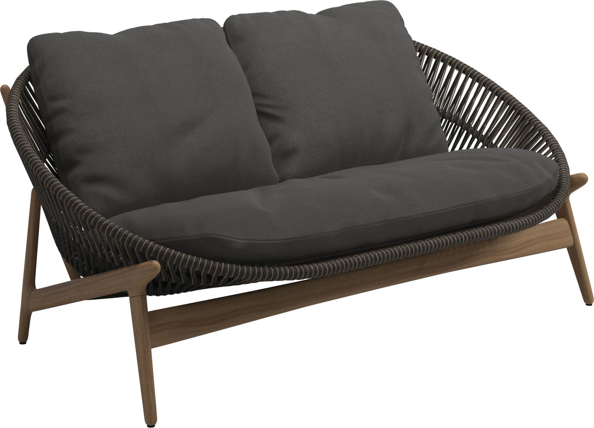 Gloster Bora Canapé 2 places Teck / Wicker Umber Grade B (WR) Blend Coal 0144