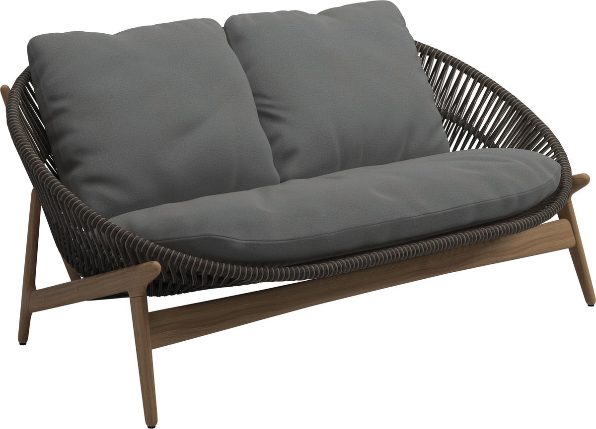 Gloster Bora Canapé 2 places Teck / Wicker Umber Grade B (WR) Blend Fog 0145
