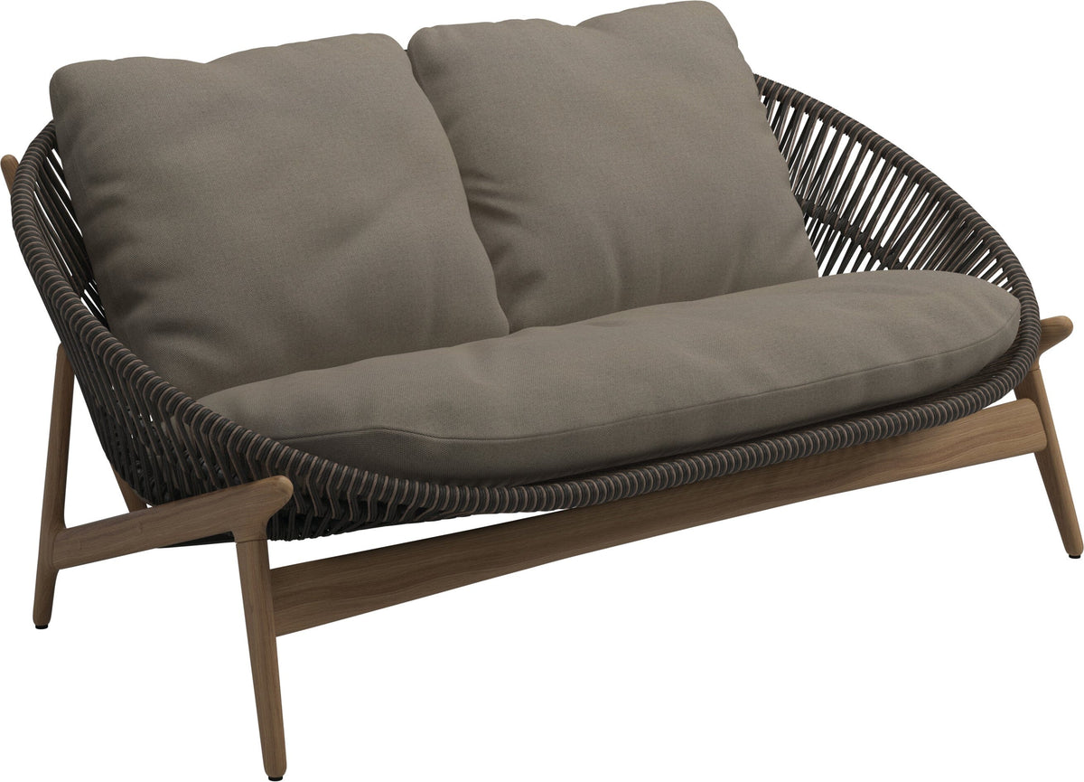 Gloster Bora Canapé 2 places Teck / Wicker Umber Grade B (WR) Blend Latte 203
