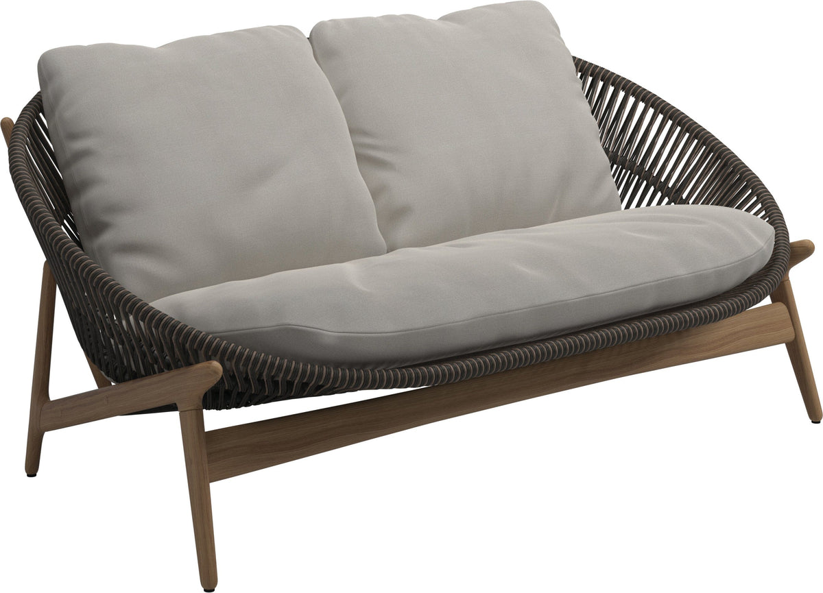 Gloster Bora Canapé 2 places Teck / Wicker Umber Grade B (WR) Blend Linen 0146