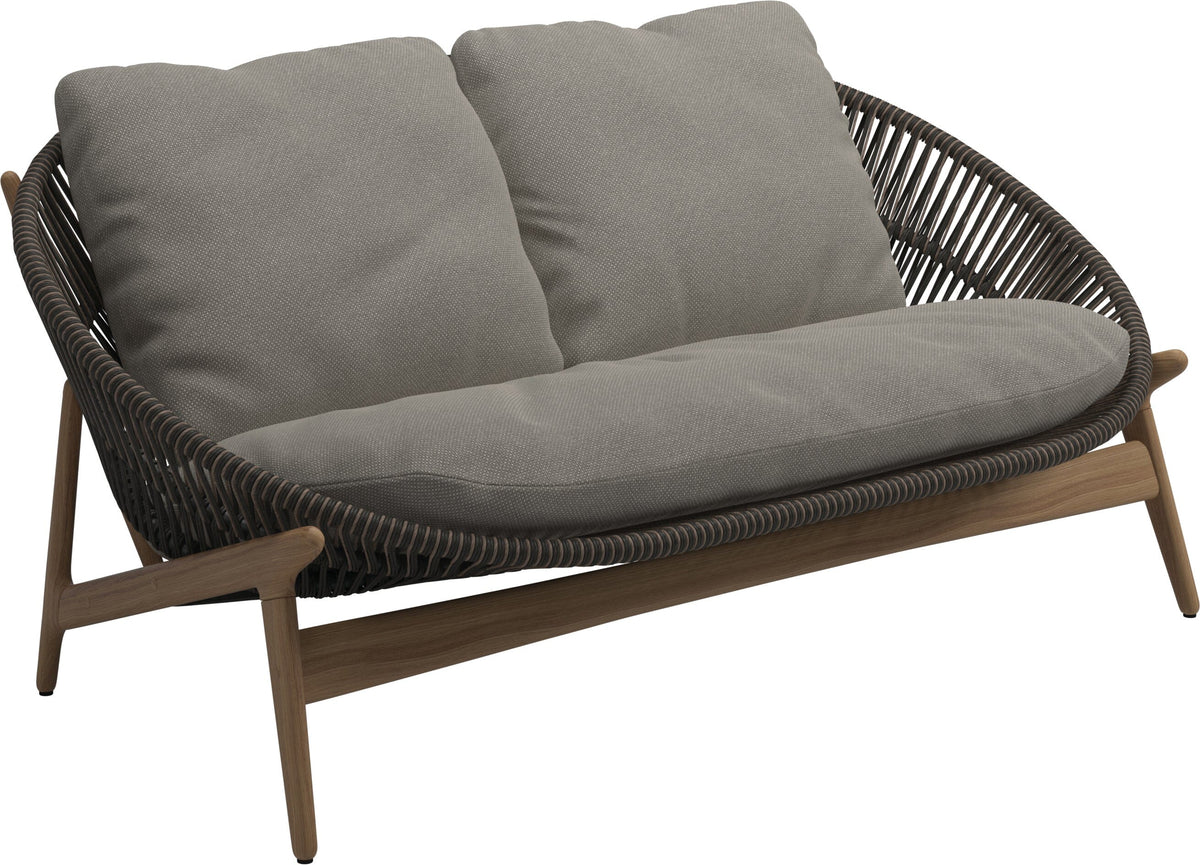Gloster Bora Canapé 2 places Teck / Wicker Umber Grade C (OP) Robben Grey 0085