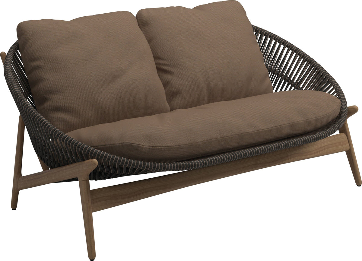 Gloster Bora Canapé 2 places Teck / Wicker Umber Grade D (ST) Ravel Ginger 0119