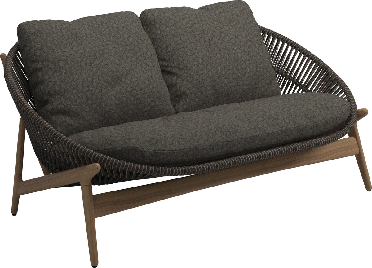 Gloster Bora Canapé 2 places Teck / Wicker Umber Grade D (ST) Wave Quarry 0126