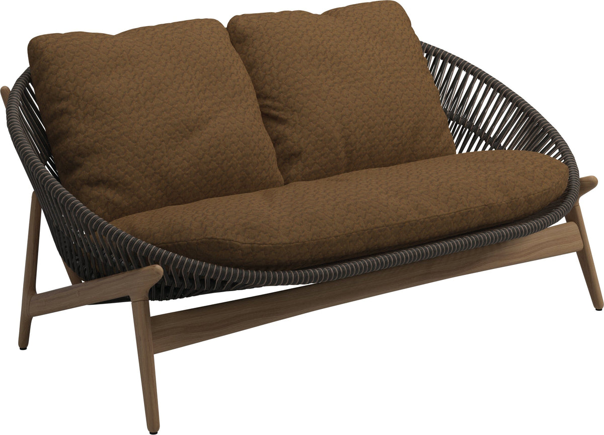 Gloster Bora Canapé 2 places Teck / Wicker Umber Grade D (ST) Wave Russet 0127