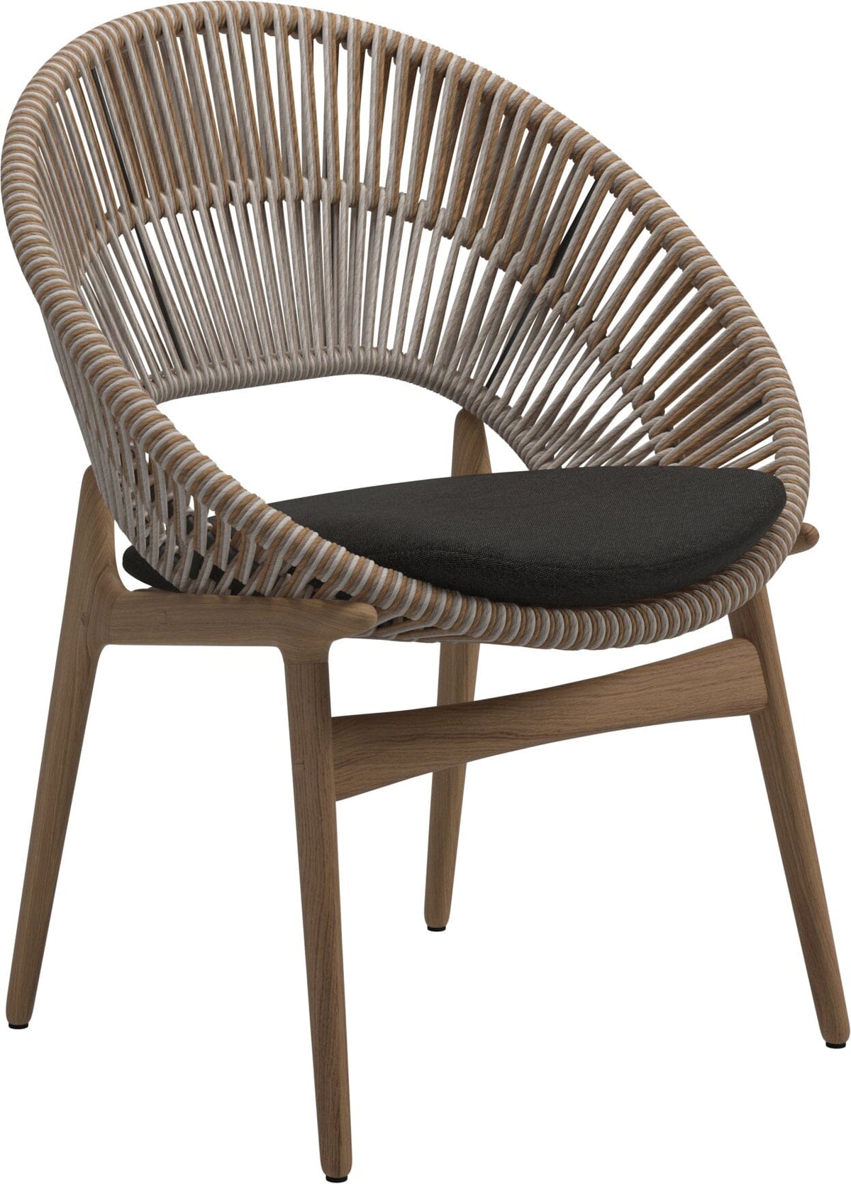 Gloster Bora Dining chair - Fauteuil repas Teck / Wicker Sorrel Grade D (ST) Tuck Sable 0123
