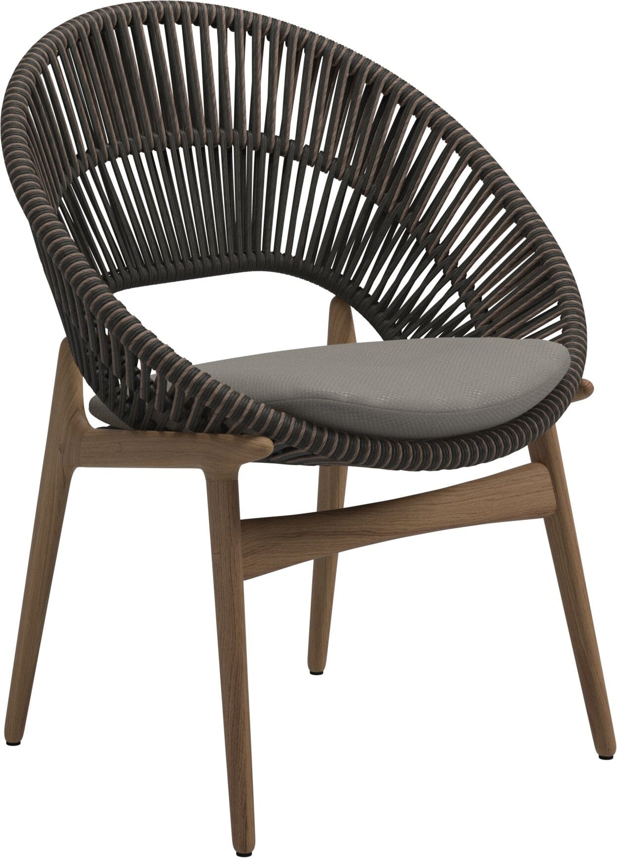 Gloster Bora Dining chair - Fauteuil repas Teck / Wicker Umber Grade D (ST) Dot Nimbus 0116