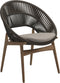 Gloster Bora Dining chair - Fauteuil repas Teck / Wicker Umber Grade D (ST) Dot Oyster 0117 