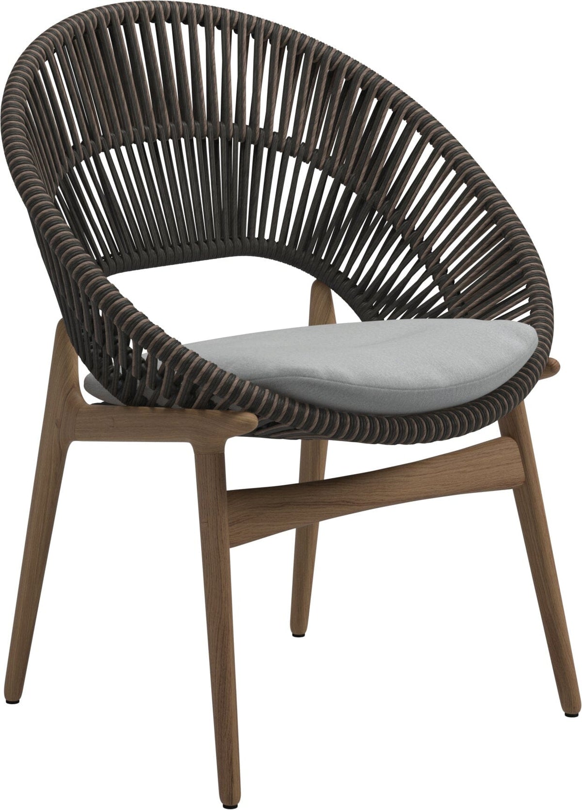 Gloster Bora Dining chair - Fauteuil repas Teck / Wicker Umber Grade D (ST) Tuck Dust 0158