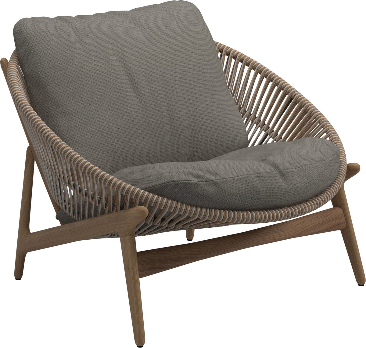 Gloster Bora Fauteuil bas Lounge Teck / Wicker Sorrel Grade C (OP) Loom 3 Castlerock 0205