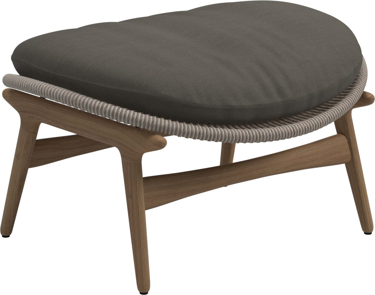 Gloster Bora Repose-pieds Ottoman Teck / Wicker Sorrel Grade B (OP) Fife Platinum 0042