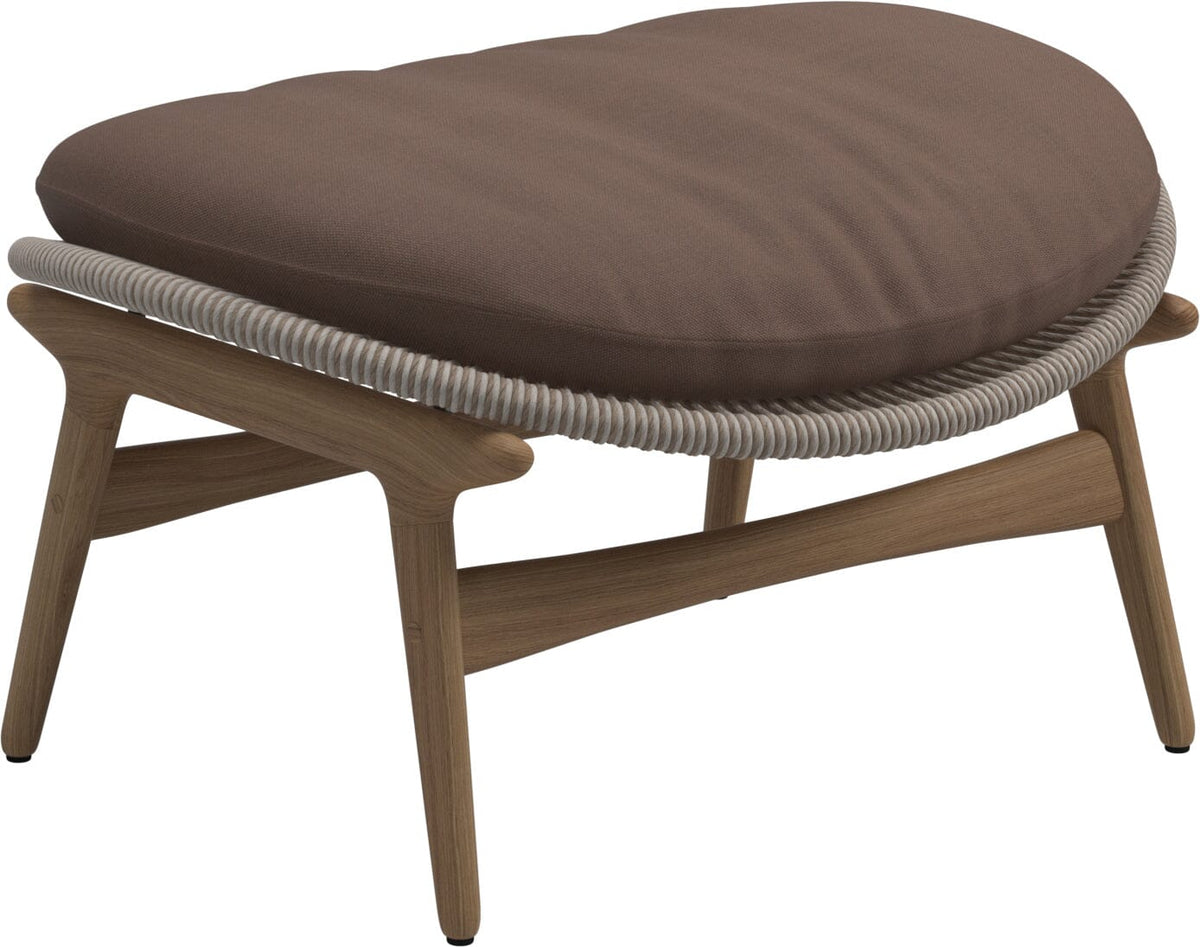 Gloster Bora Repose-pieds Ottoman Teck / Wicker Sorrel Grade B (OP) Fife Salmon 0045