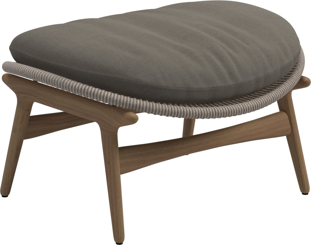 Gloster Bora Repose-pieds Ottoman Teck / Wicker Sorrel Grade B (OP) Fife Vesterhav Sand 0048