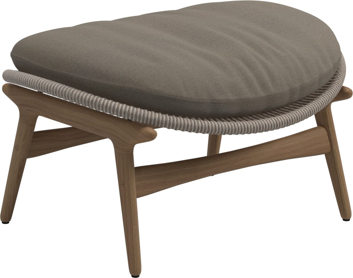 Gloster Bora Repose-pieds Ottoman Teck / Wicker Sorrel Grade B (WR) Blend Latte 203
