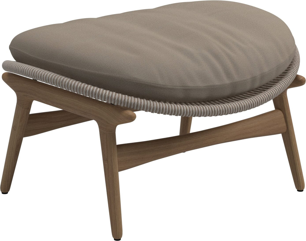Gloster Bora Repose-pieds Ottoman Teck / Wicker Sorrel Grade B (WR) Blend Sand 0147