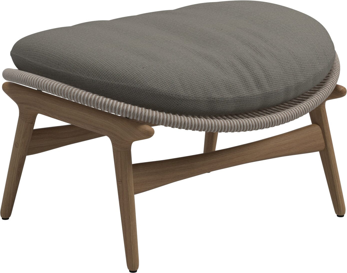 Gloster Bora Repose-pieds Ottoman Teck / Wicker Sorrel Grade C (OP) Loom 3 Castlerock 0205
