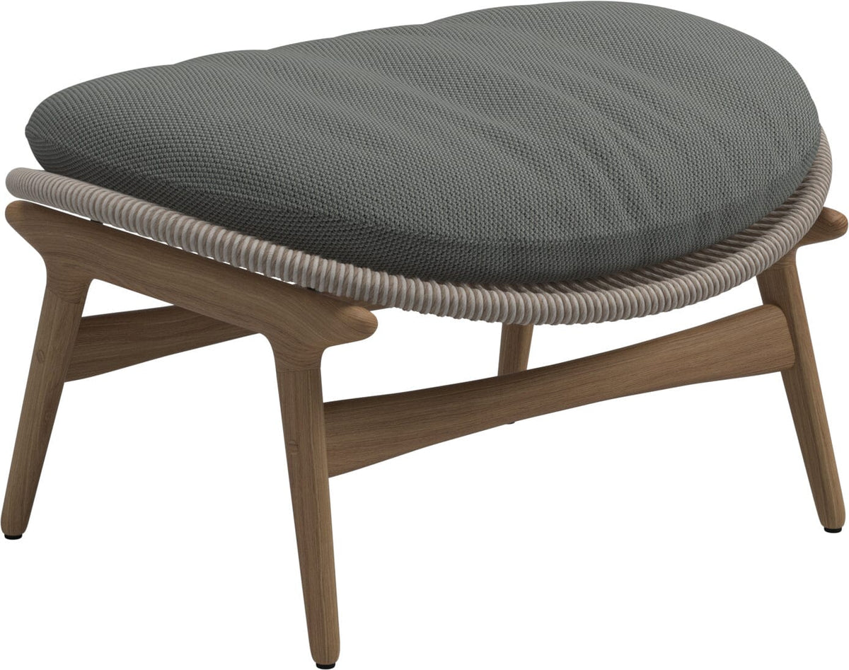 Gloster Bora Repose-pieds Ottoman Teck / Wicker Sorrel Grade C (OP) Lopi Charcoal 0132