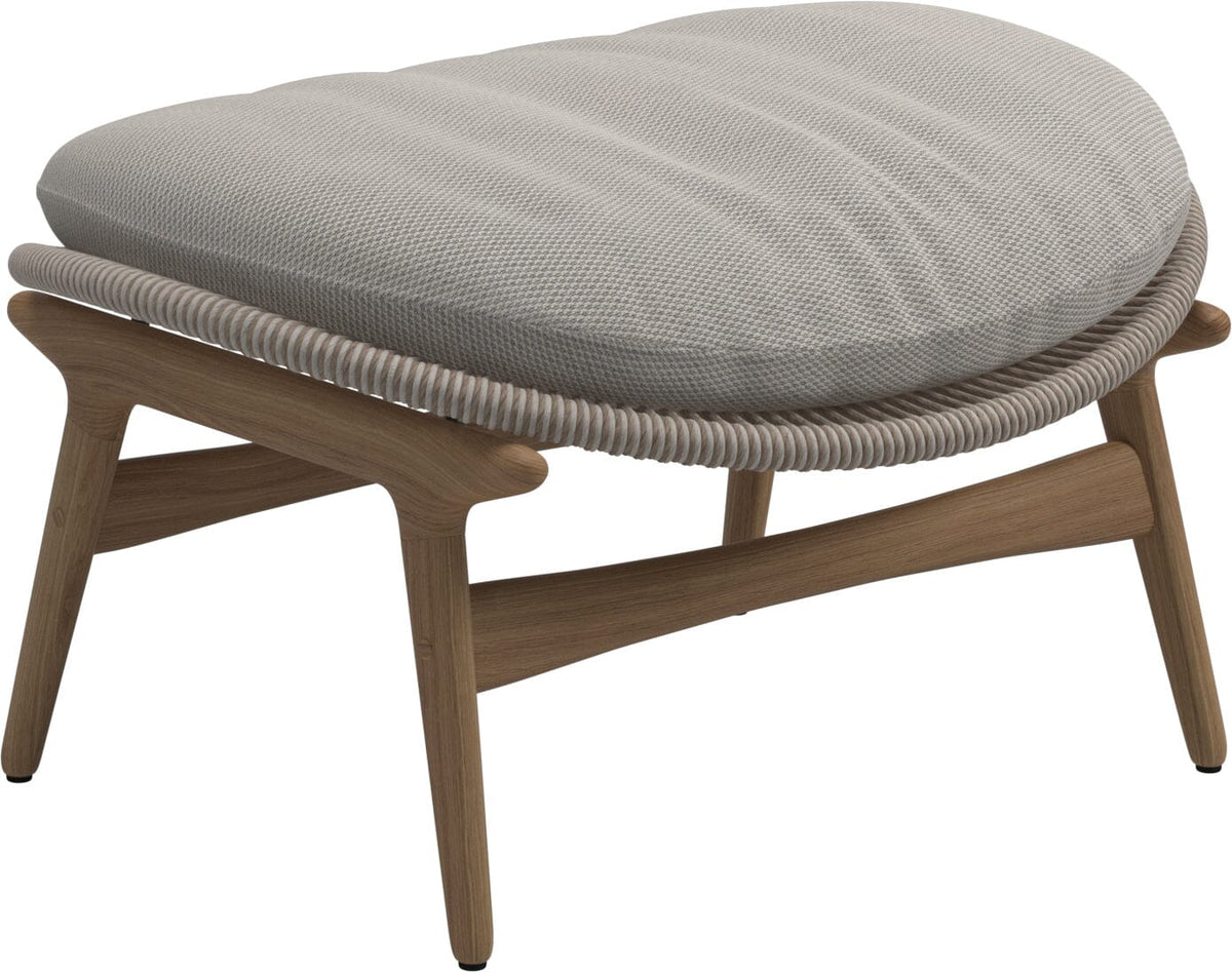 Gloster Bora Repose-pieds Ottoman Teck / Wicker Sorrel Grade C (OP) Lopi Marble 0134