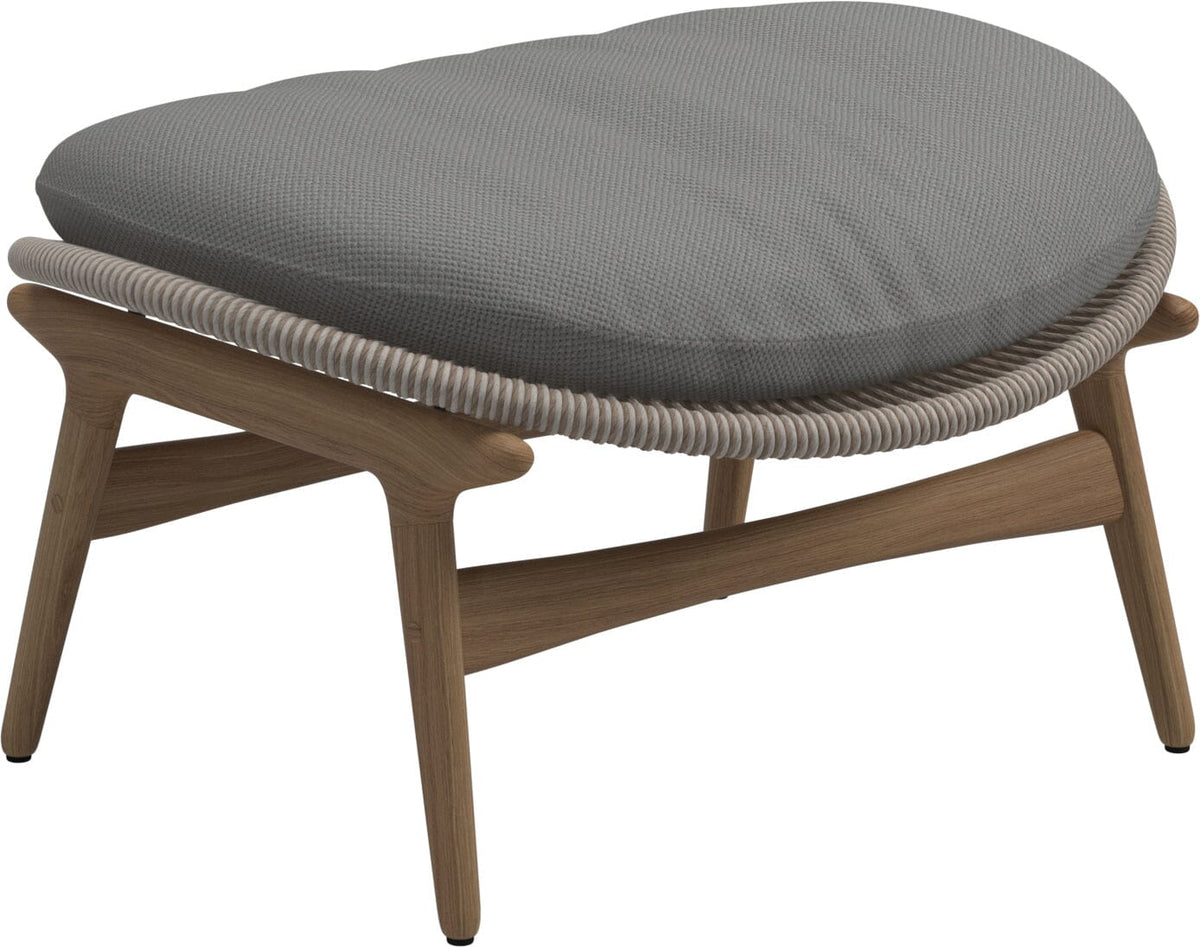 Gloster Bora Repose-pieds Ottoman Teck / Wicker Sorrel Grade D (ST) Dot Putty 0156