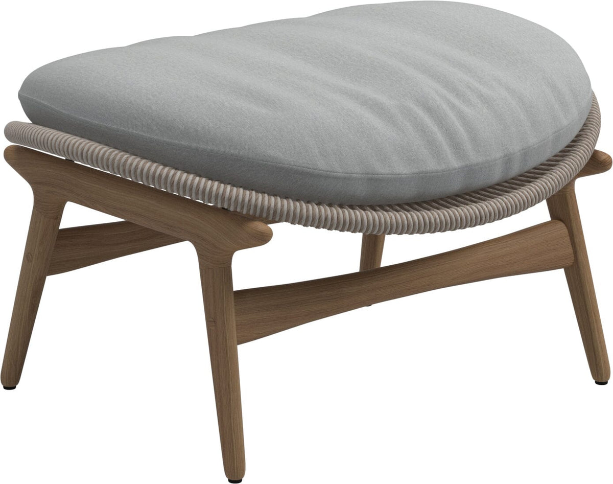 Gloster Bora Repose-pieds Ottoman Teck / Wicker Sorrel Grade D (ST) Tuck Dust 0158