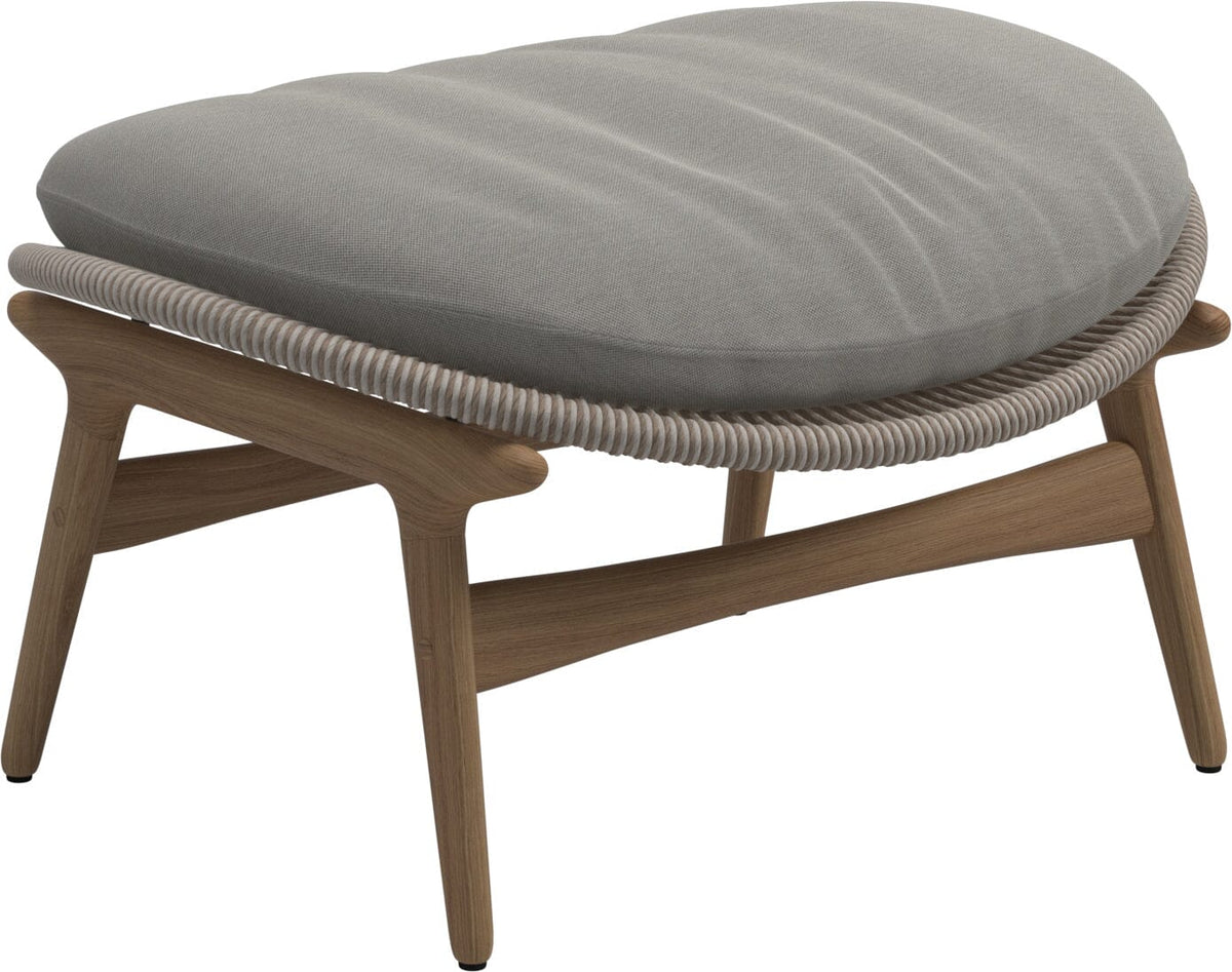 Gloster Bora Repose-pieds Ottoman Teck / Wicker Sorrel Grade D (ST) Tuck Malt 0122
