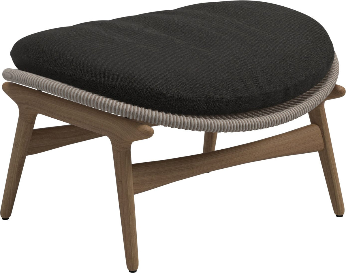 Gloster Bora Repose-pieds Ottoman Teck / Wicker Sorrel Grade D (ST) Tuck Sable 0123