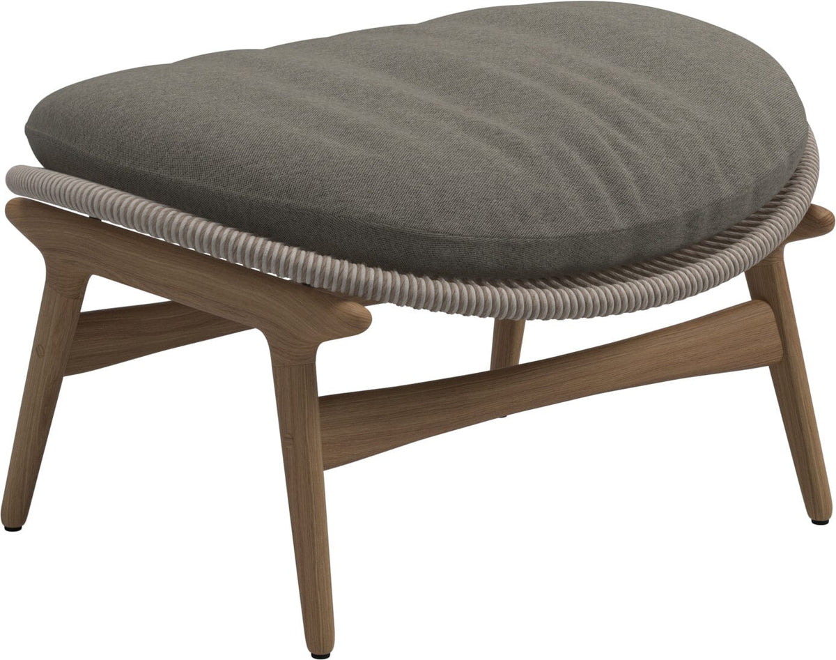 Gloster Bora Repose-pieds Ottoman Teck / Wicker Sorrel Grade D (ST) Tuck Truflfle 0124