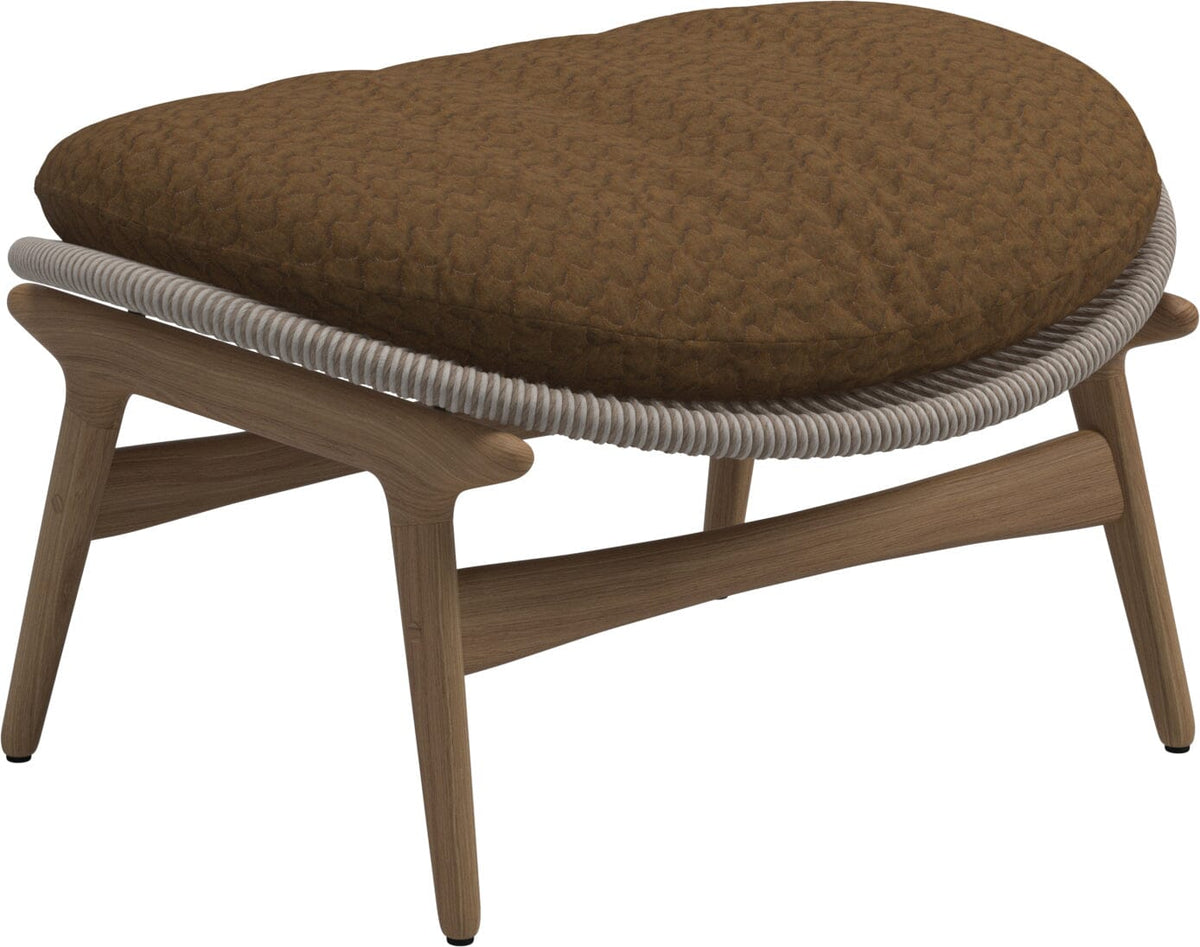 Gloster Bora Repose-pieds Ottoman Teck / Wicker Sorrel Grade D (ST) Wave Russet 0127