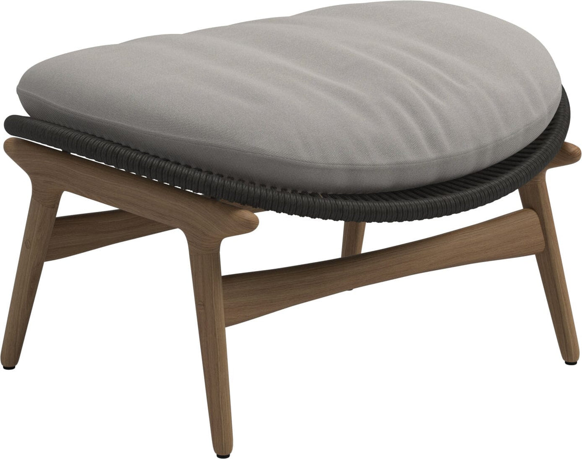 Gloster Bora Repose-pieds Ottoman Teck / Wicker Umber Grade B (OP) Fife Bone 0031