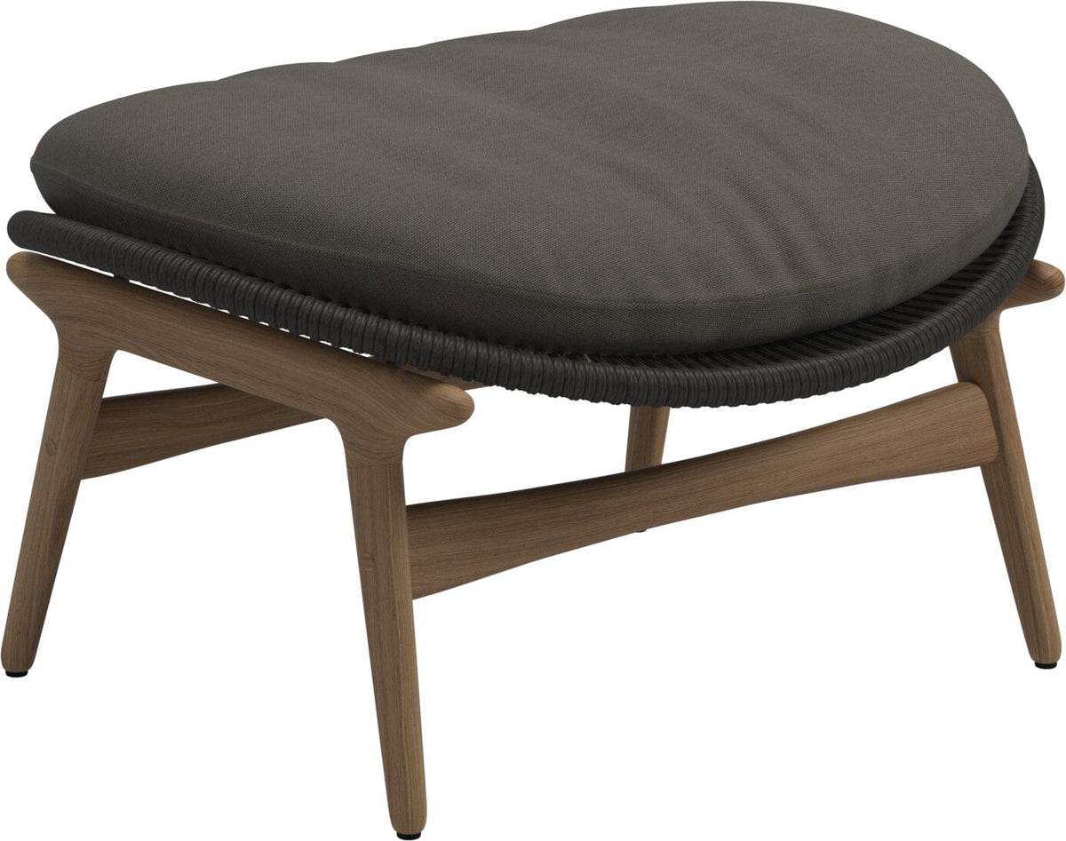Gloster Bora Repose-pieds Ottoman Teck / Wicker Umber Grade B (OP) Fife Platinum 0042