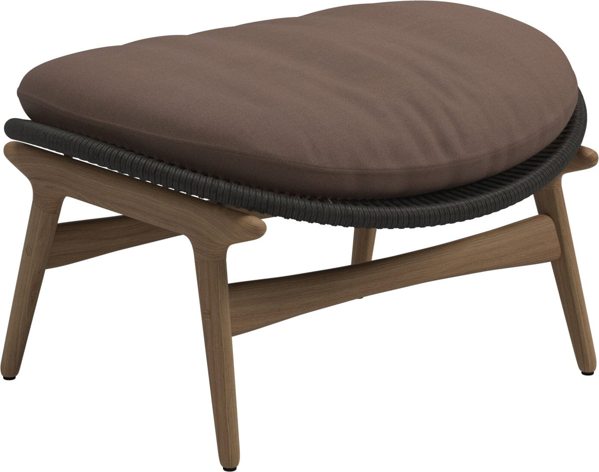 Gloster Bora Repose-pieds Ottoman Teck / Wicker Umber Grade B (OP) Fife Salmon 0045