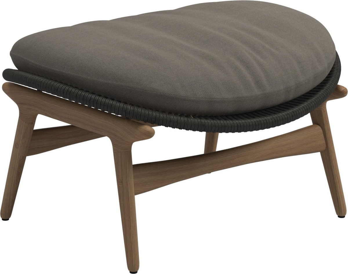 Gloster Bora Repose-pieds Ottoman Teck / Wicker Umber Grade B (OP) Fife Vesterhav Sand 0048