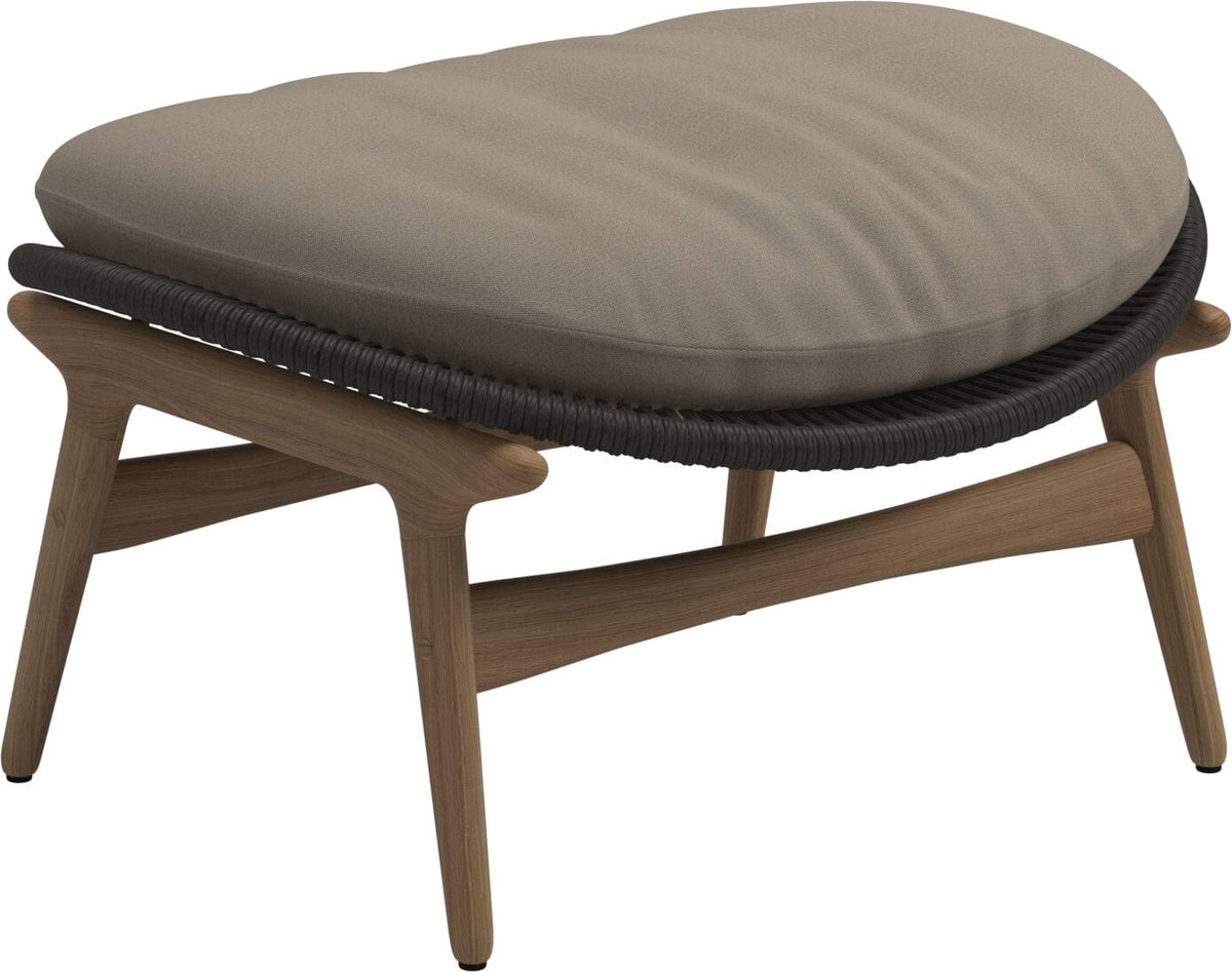 Gloster Bora Repose-pieds Ottoman Teck / Wicker Umber Grade B (WR) Blend Sand 0147