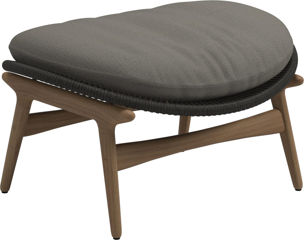 Gloster Bora Repose-pieds Ottoman Teck / Wicker Umber Grade C (OP) Loom 3 Castlerock 0205