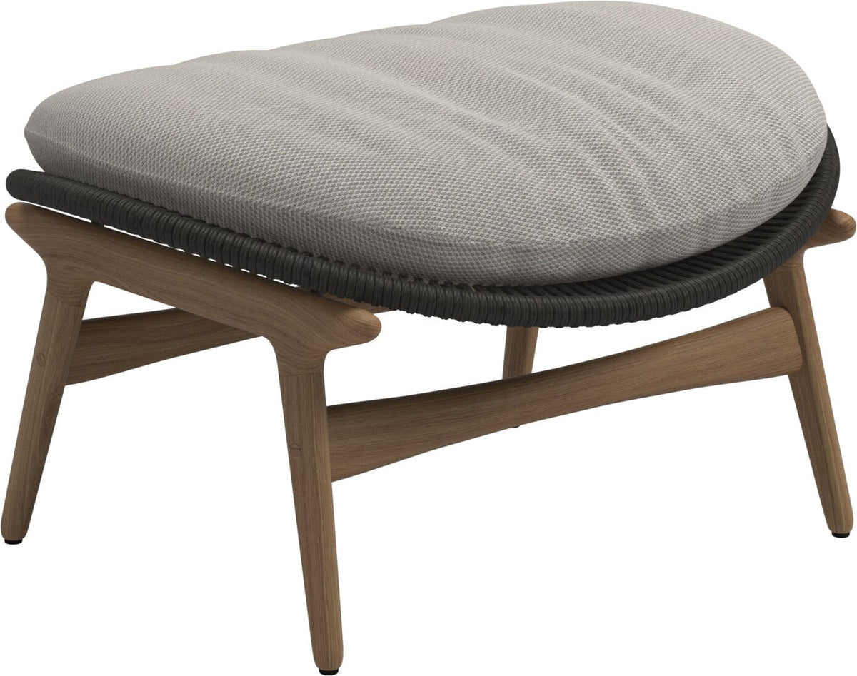 Gloster Bora Repose-pieds Ottoman Teck / Wicker Umber Grade C (OP) Lopi Marble 0134