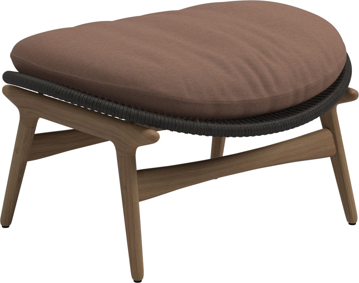 Gloster Bora Repose-pieds Ottoman Teck / Wicker Umber Grade D (ST) Tuck Cider 0121