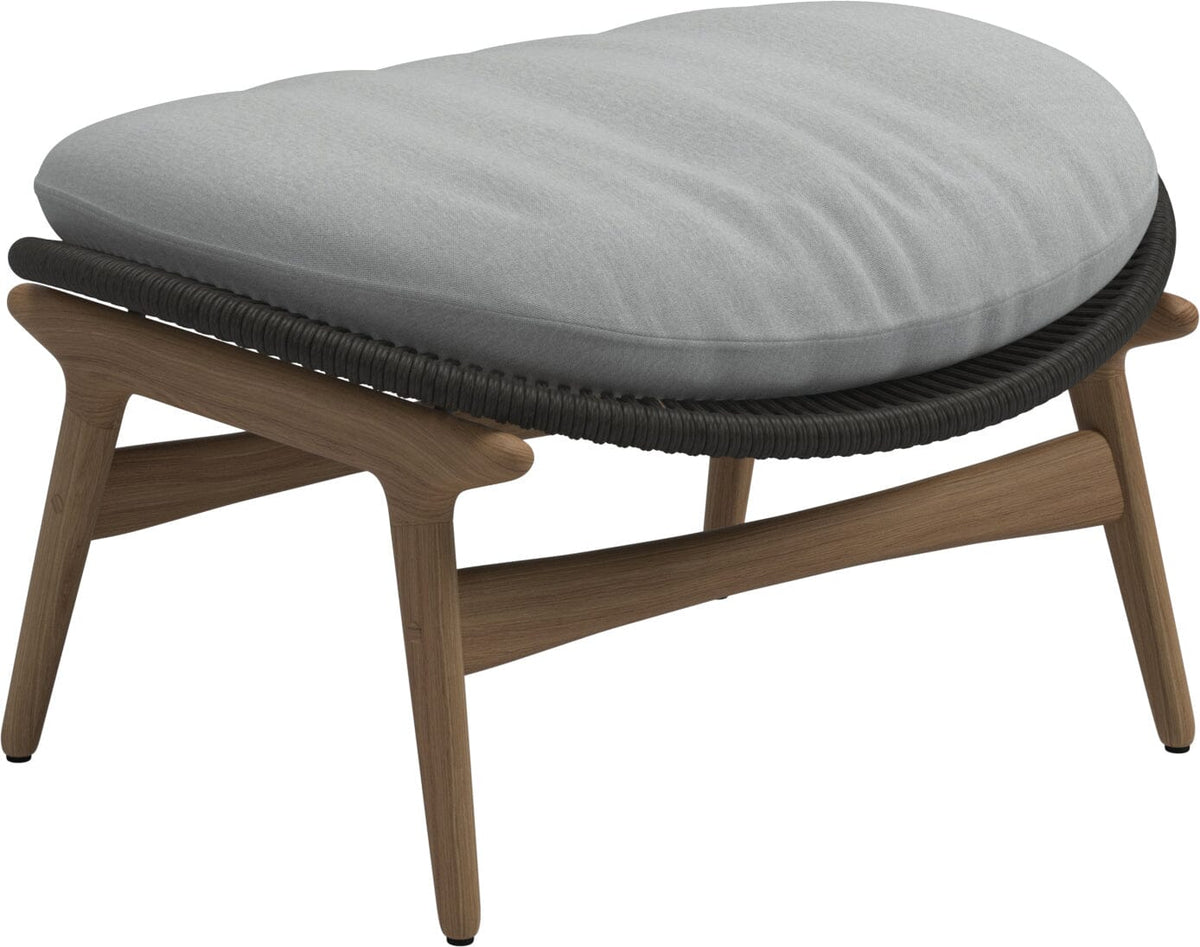 Gloster Bora Repose-pieds Ottoman Teck / Wicker Umber Grade D (ST) Tuck Dust 0158