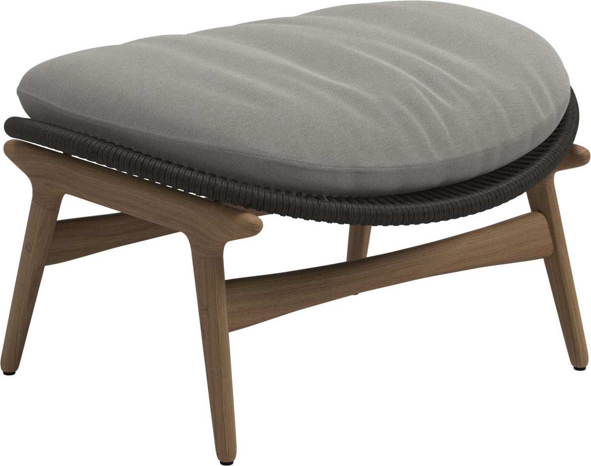 Gloster Bora Repose-pieds Ottoman Teck / Wicker Umber Grade D (ST) Tuck Malt 0122