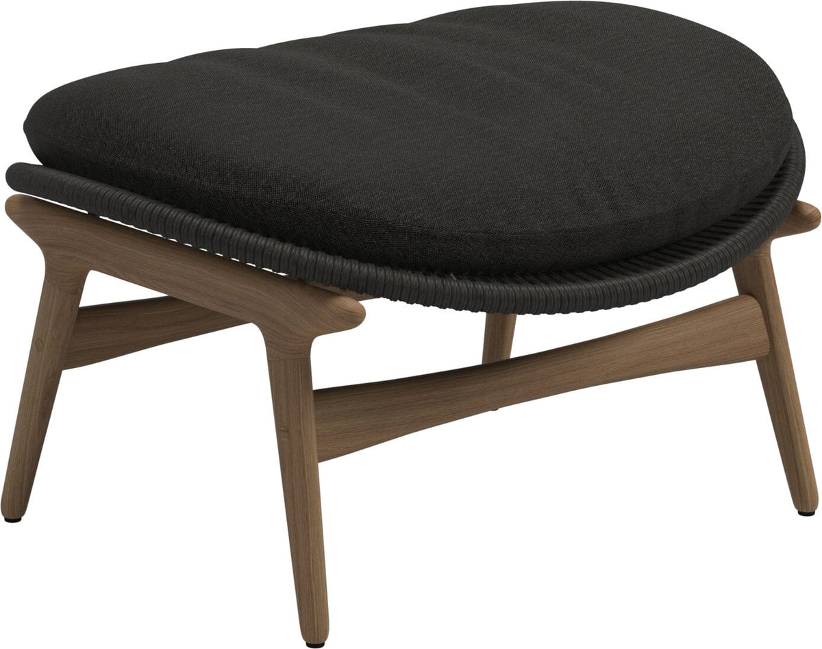 Gloster Bora Repose-pieds Ottoman Teck / Wicker Umber Grade D (ST) Tuck Sable 0123