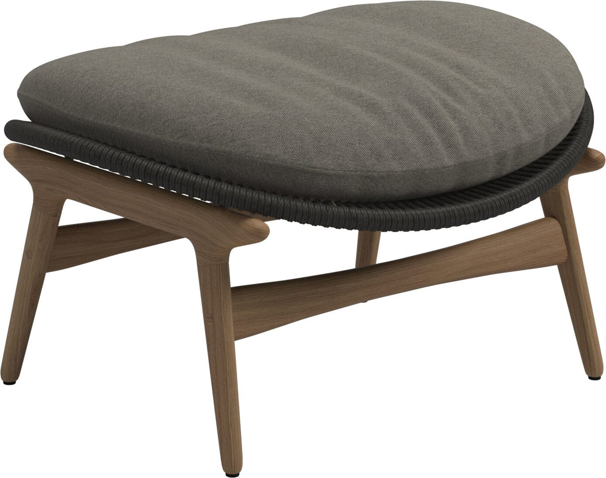 Gloster Bora Repose-pieds Ottoman Teck / Wicker Umber Grade D (ST) Tuck Truflfle 0124