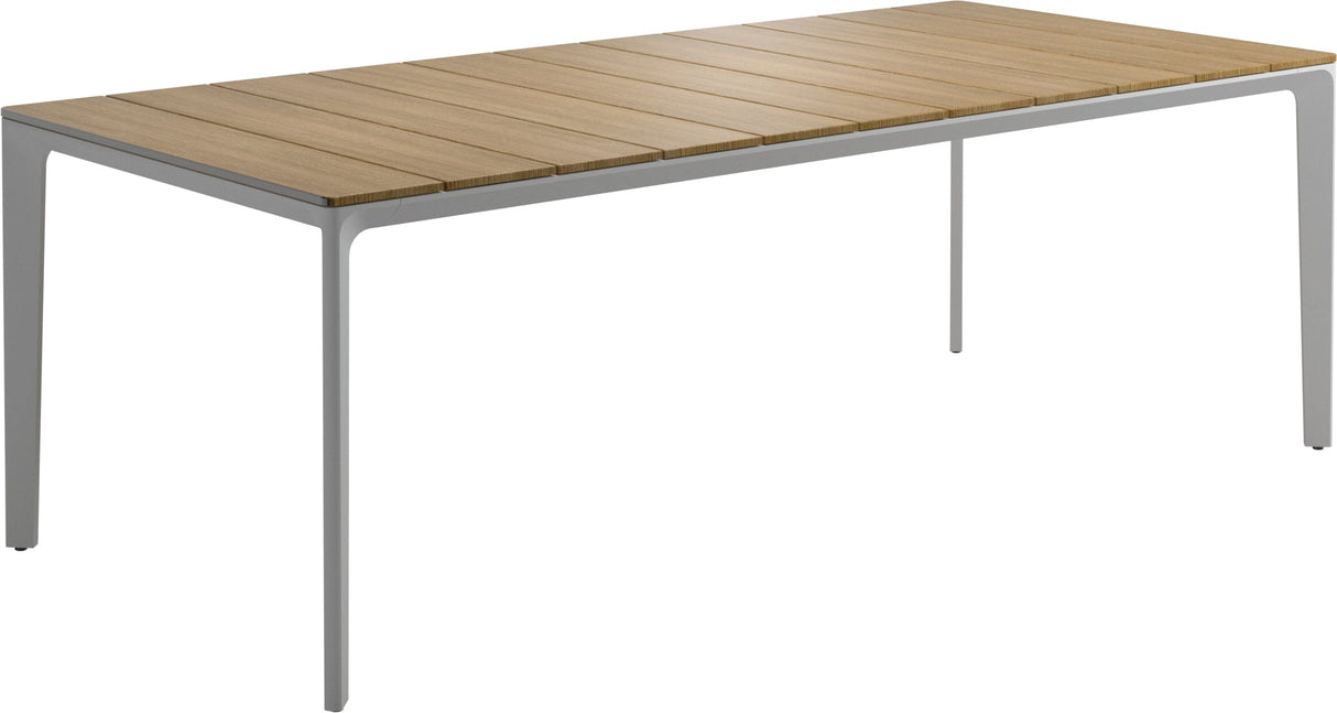 Gloster Carver Table 100cm x 220cm Teak Dining Table White / Teak