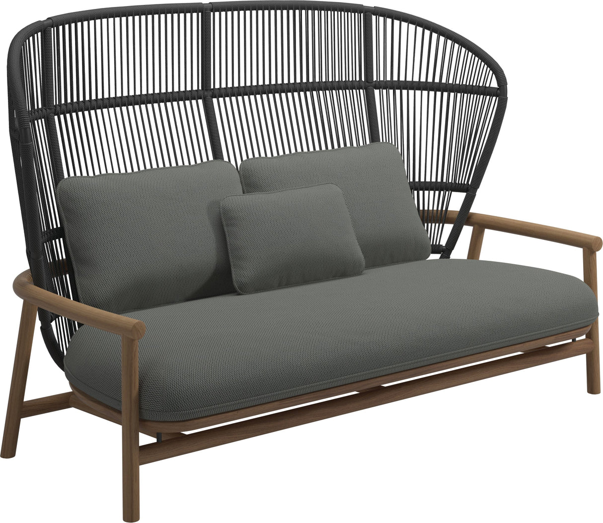 Gloster Fern High Back 2-Seater Sofa - Canapé 2 places Haut dossier Meteor / Raven Grade C (OP) Lopi Charcoal 0132