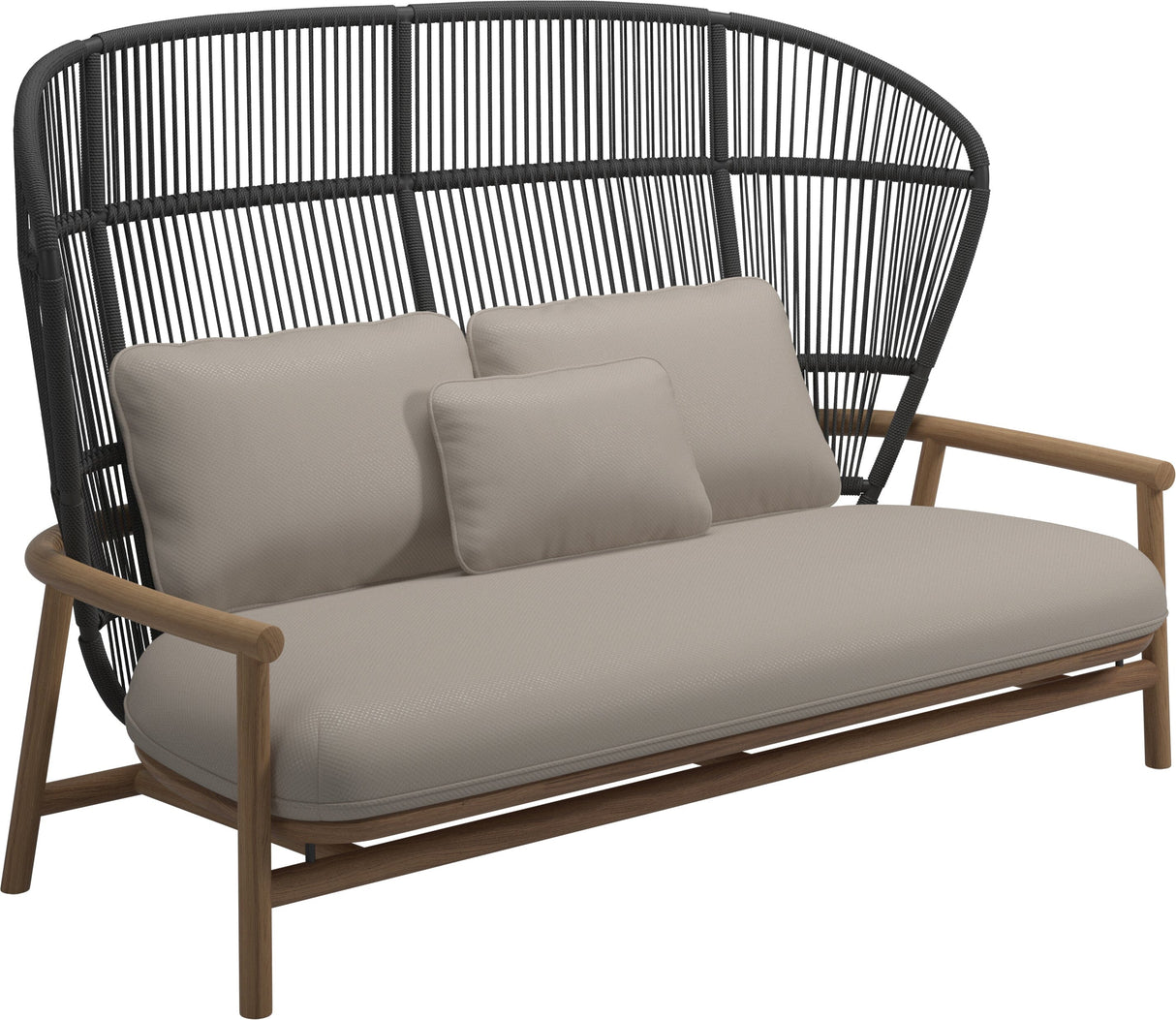 Gloster Fern High Back 2-Seater Sofa - Canapé 2 places Haut dossier Meteor / Raven Grade D (ST) Dot Oyster 0117