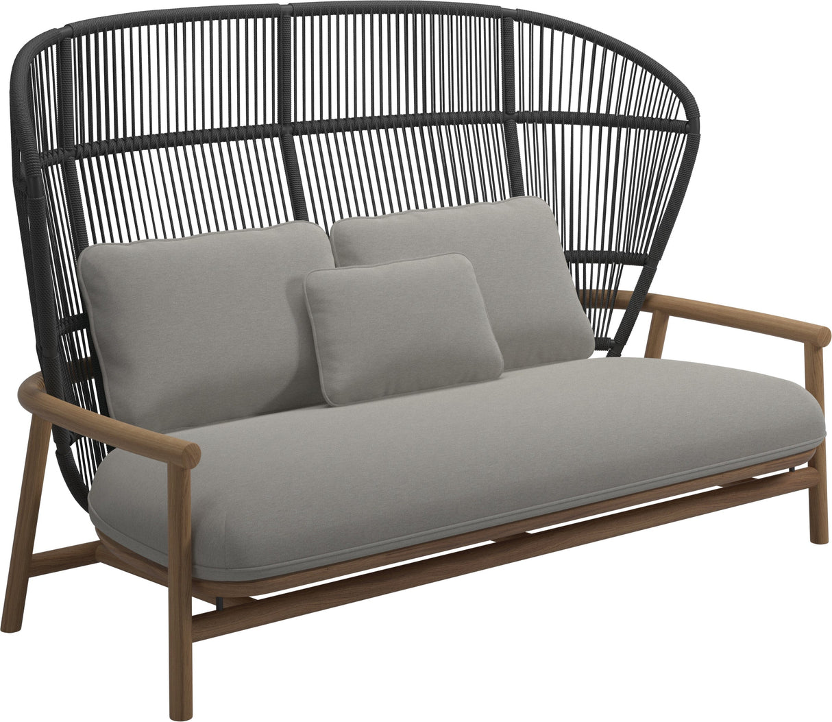 Gloster Fern High Back 2-Seater Sofa - Canapé 2 places Haut dossier Meteor / Raven Grade D (ST) Tuck Malt 0122