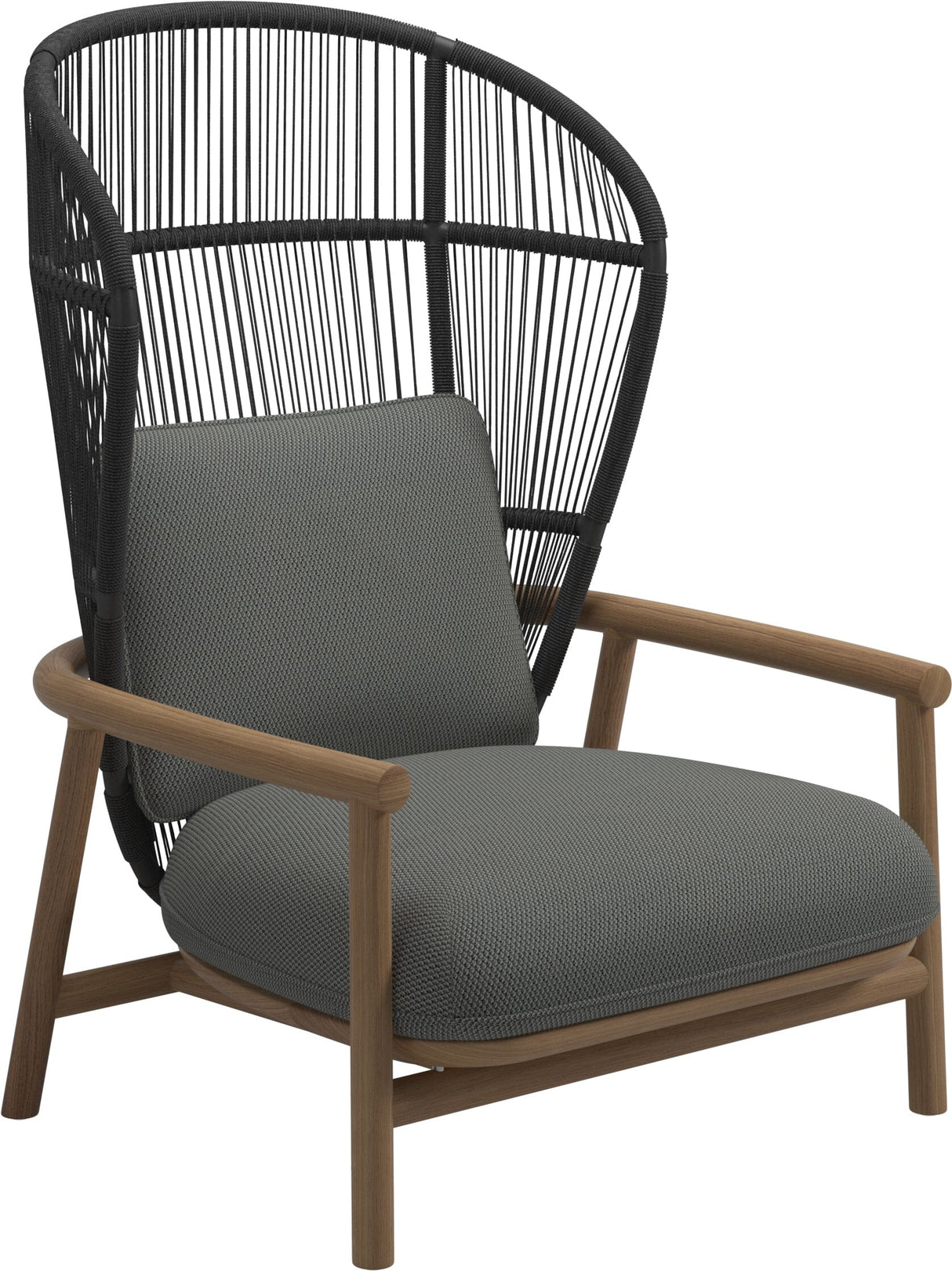 Gloster Fern High Back Fauteuil club - Lounge Chair Haut dossier Meteor / Raven Grade C (OP) Lopi Charcoal 0132