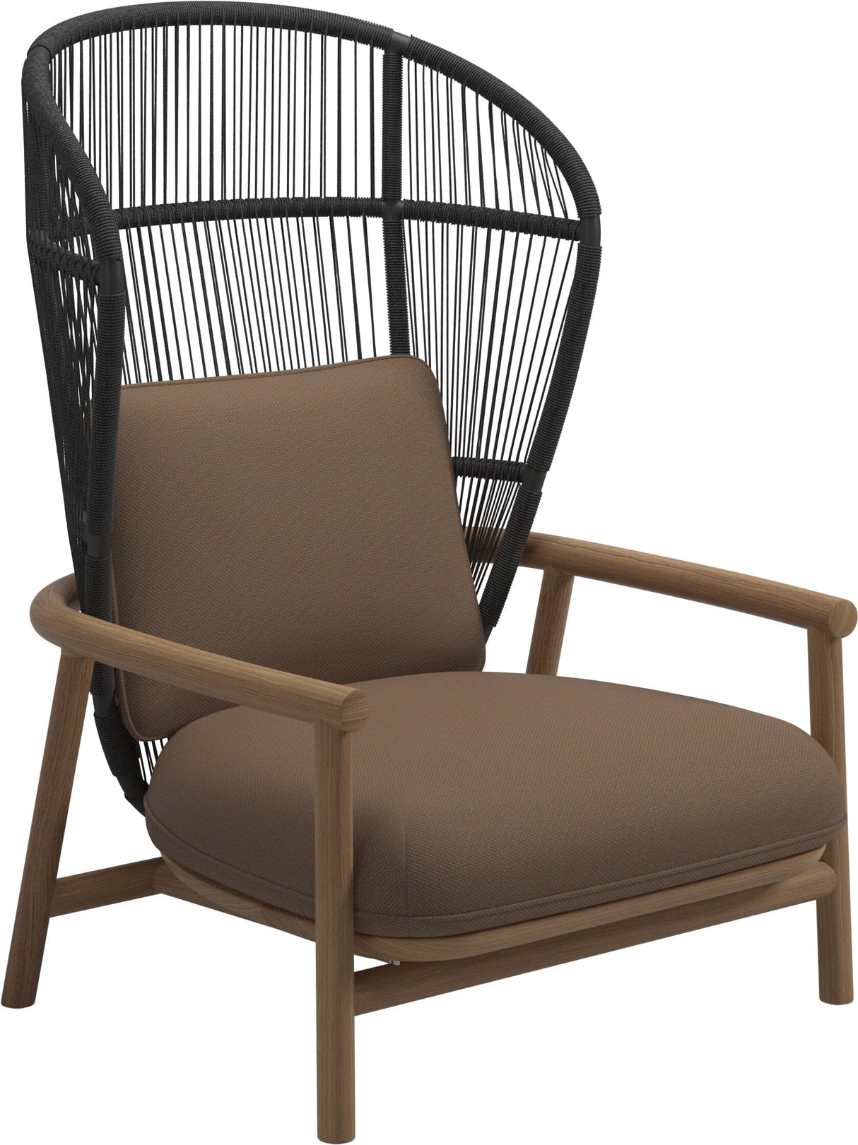 Gloster Fern High Back Fauteuil club - Lounge Chair Haut dossier Meteor / Raven Grade D (ST) Ravel Ginger 0119