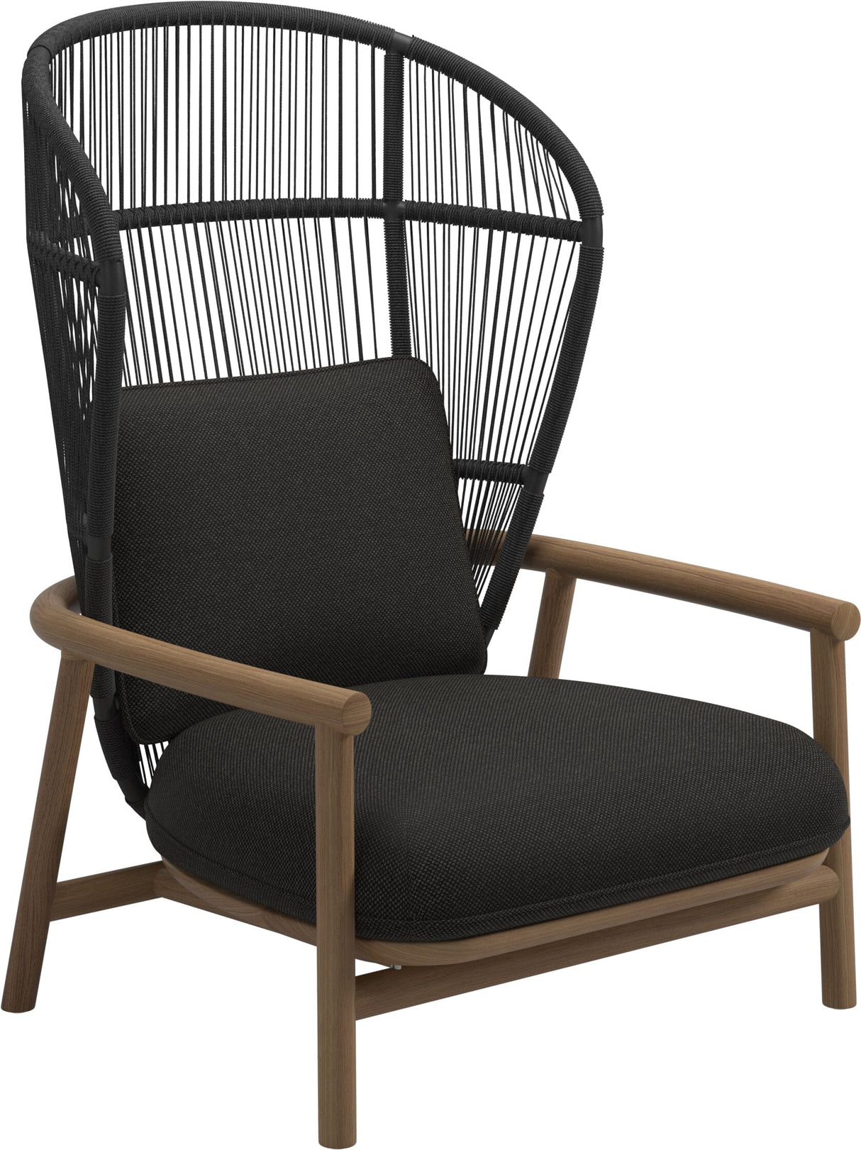 Gloster Fern High Back Fauteuil club - Lounge Chair Haut dossier Meteor / Raven Grade D (ST) Ravel Sable 0120