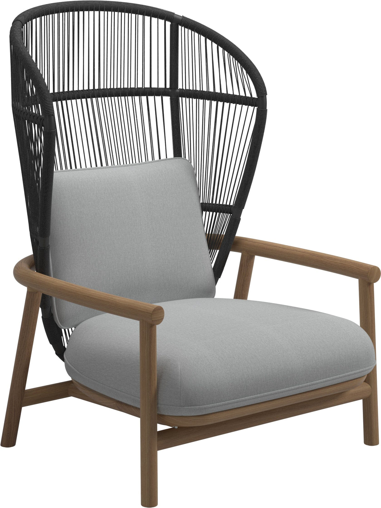 Gloster Fern High Back Fauteuil club - Lounge Chair Haut dossier Meteor / Raven Grade D (ST) Tuck Dust 0158