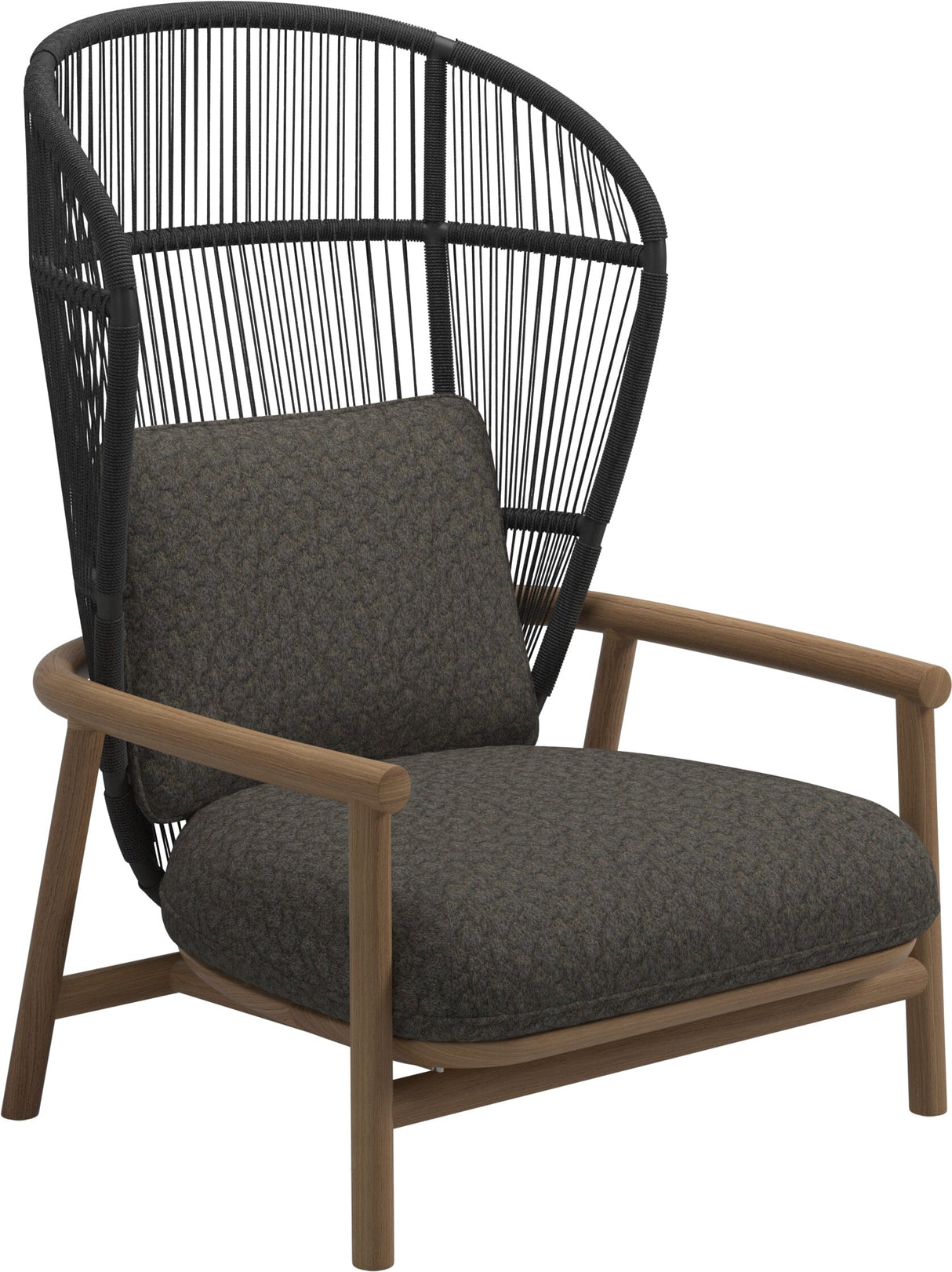 Gloster Fern High Back Fauteuil club - Lounge Chair Haut dossier Meteor / Raven Grade D (ST) Wave Quarry 0126